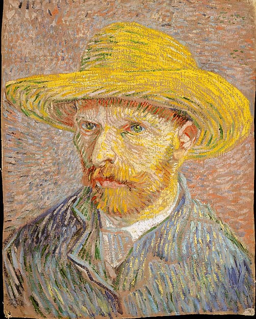 Self-Portrait with a Straw Hat (obverse: The Potato Peeler) — Vincent van Gogh