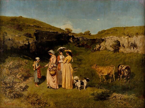 Young Ladies of the Village — Gustave Courbet