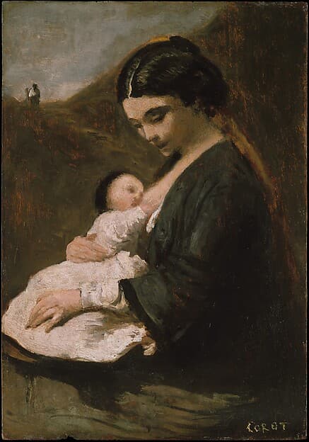 Mother and Child — Camille Corot