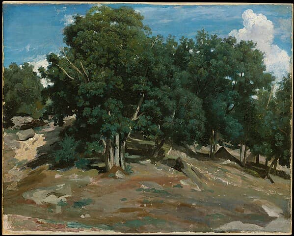 Fontainebleau: Oak Trees at Bas-Bréau — Camille Corot