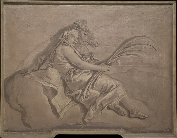 Allegorical Figure Representing Asia — Giovanni Domenico Tiepolo