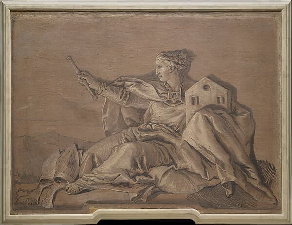 Allegorical Figure Representing Europe — Giovanni Domenico Tiepolo
