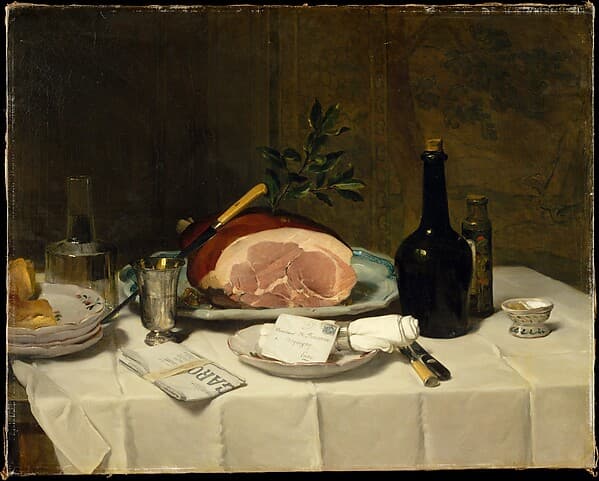 Still Life with Ham — Philippe Rousseau