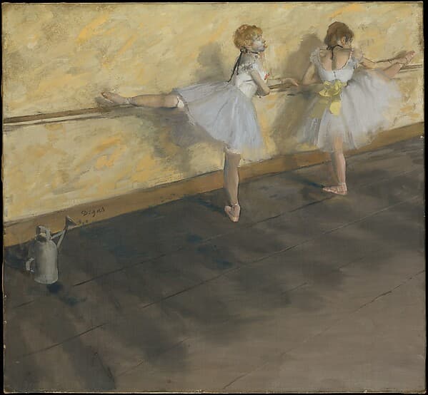 Dancers Practicing at the Barre — Edgar Degas