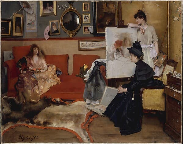 In the Studio — Alfred Stevens
