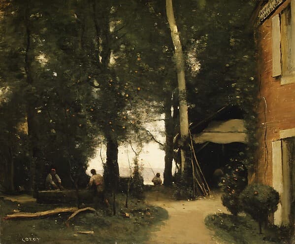 The Banks of the Seine at Conflans — Camille Corot
