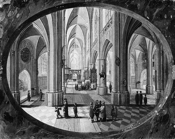 Interior of a Gothic Church by Day — Pieter Neeffs the Elder