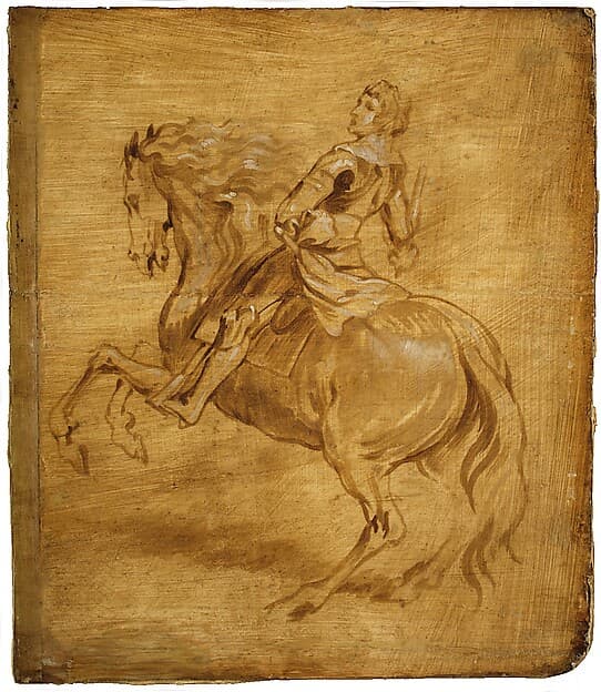 A Man Riding a Horse — Anthony van Dyck