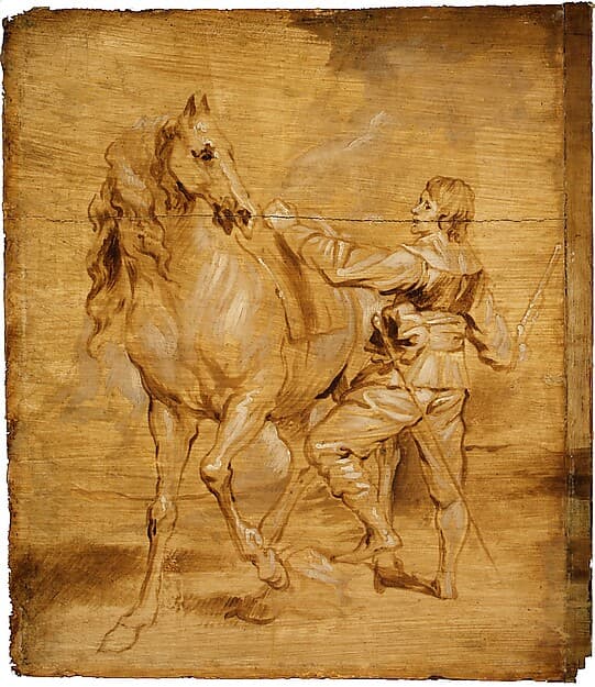 A Man Mounting a Horse — Anthony van Dyck