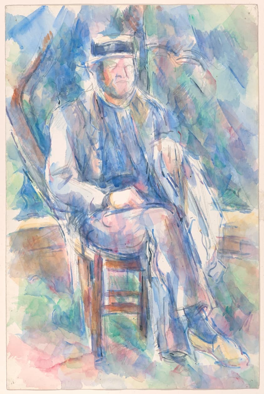 Man Wearing a Straw Hat — Paul Cézanne
