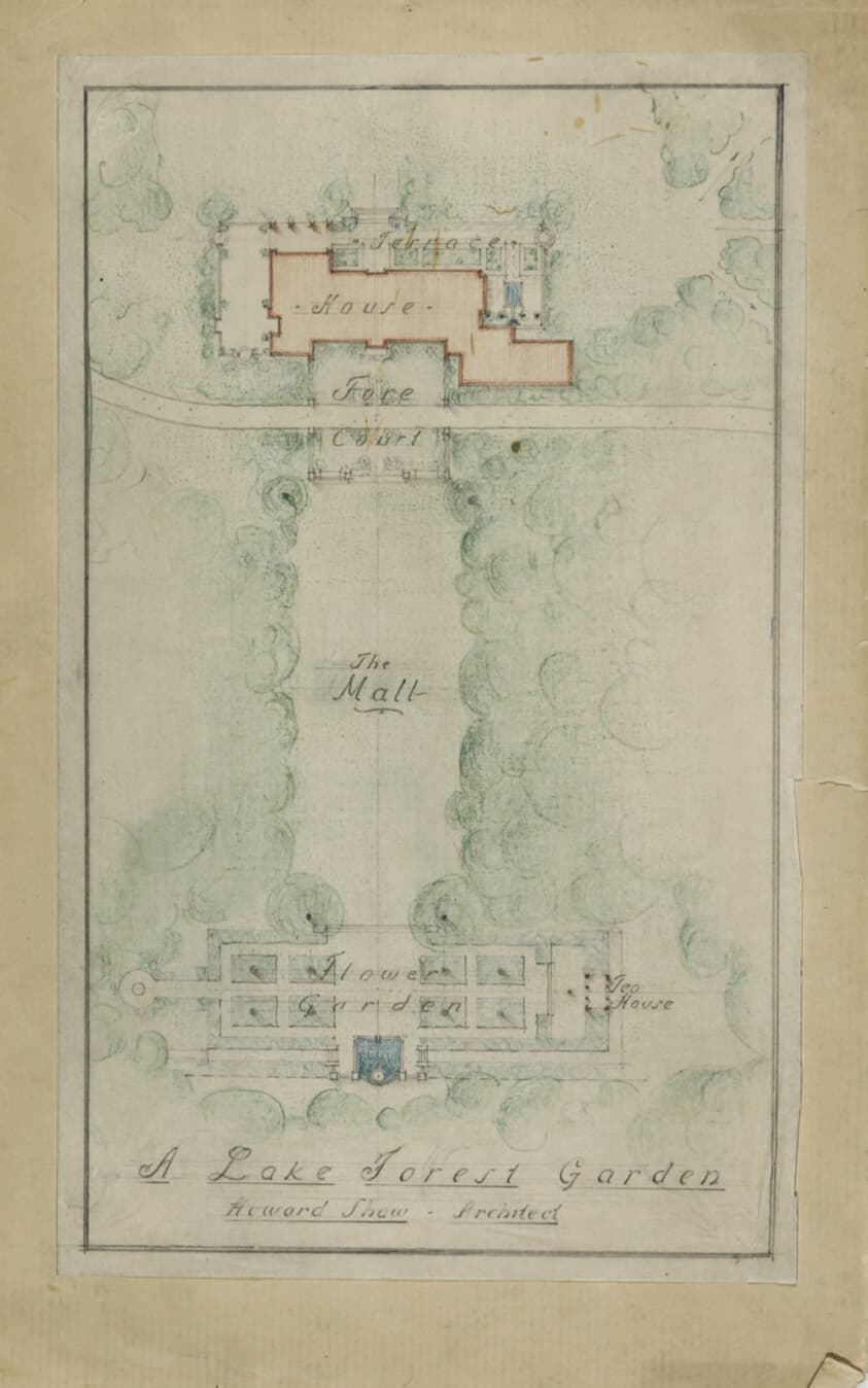 Lake Forest Garden, Lake Forest, Illinois, Site Plan — Howard Van Doren Shaw