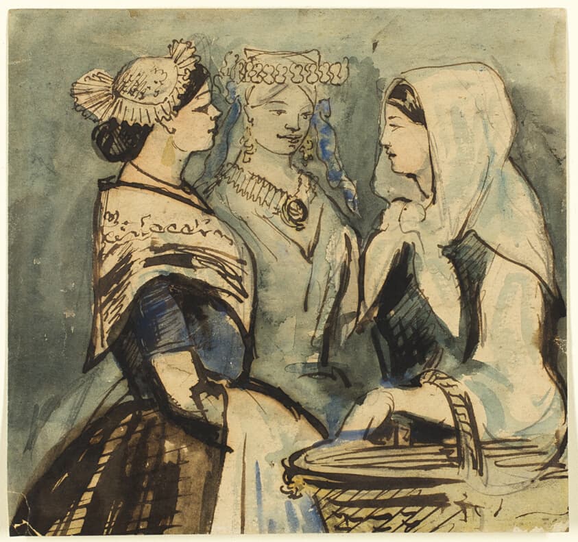 Three Servant Women — Constantin Guys
