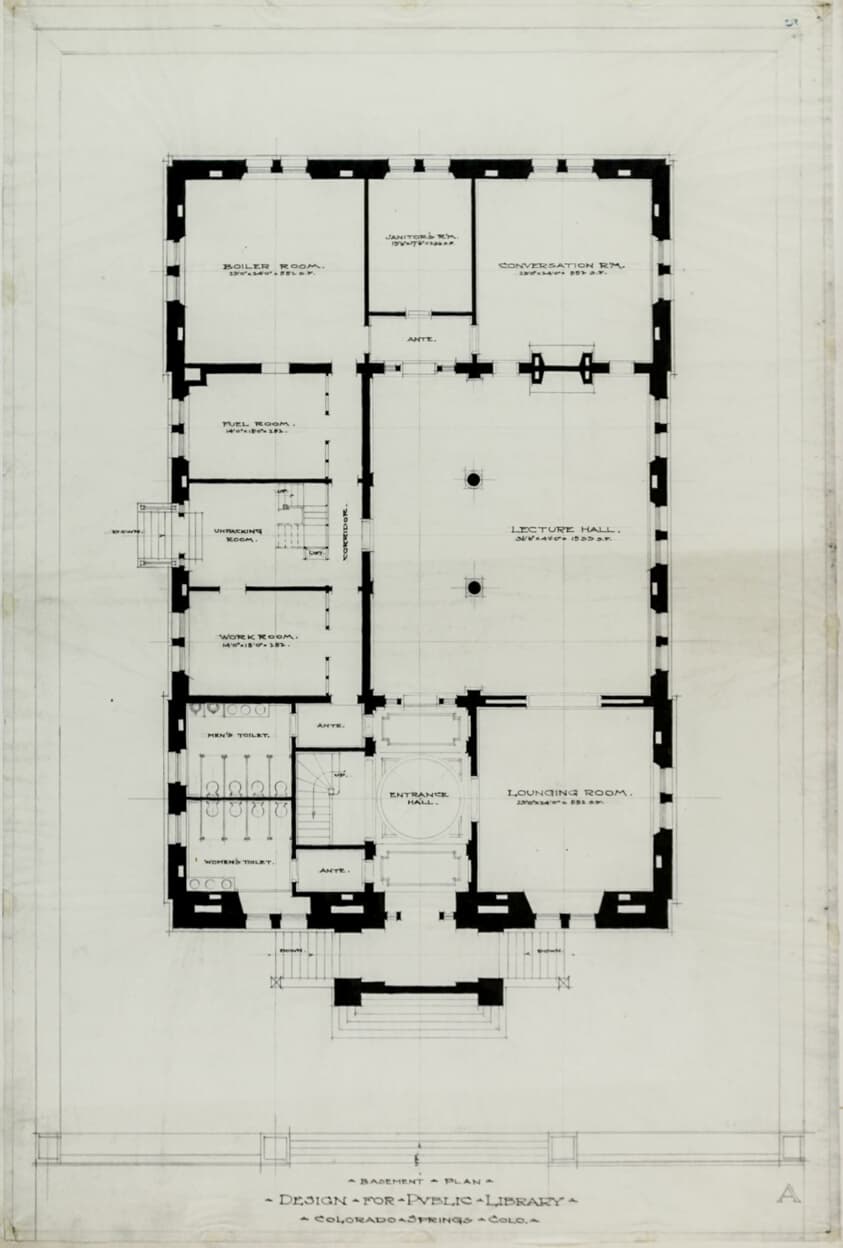 Colorado Springs Public Library, Colorado, Plan — Peter Joseph Weber