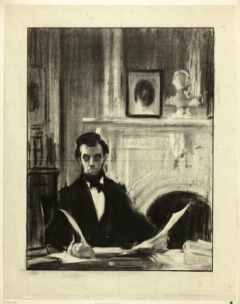 Abraham Lincoln at His Desk — Frank Walter Taylor
