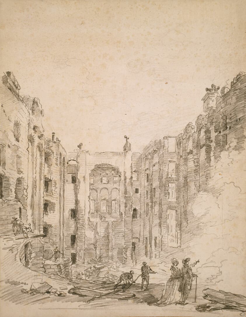 Ruins of the Opera After the Fire of 1781 — Hubert Robert