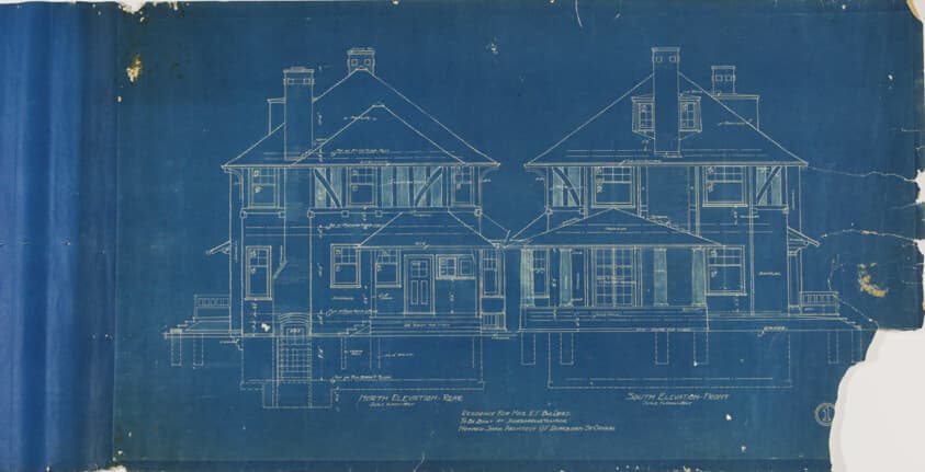 Mrs. E.F. Bullard House, Jacksonville, Illinois, Working Drawings — Howard Van Doren Shaw