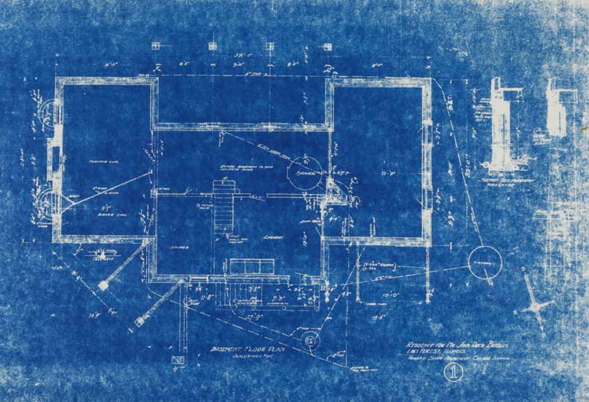 John Dorr Bradley House, Lake Forest, Illinois, Working Drawings — Howard Van Doren Shaw