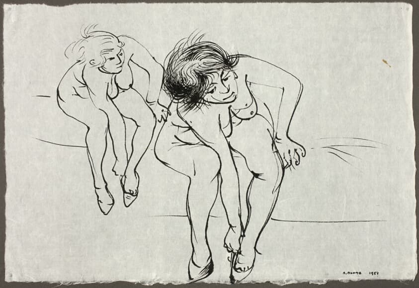 Two Sketches of a Nude Woman — Peter Blume