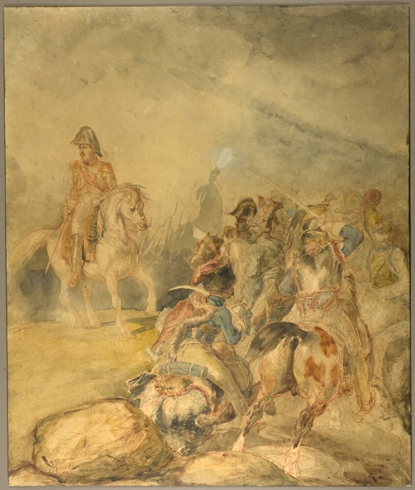 General of the First Empire Giving his Cavalry Orders to Charge — Jean Louis André Théodore Géricault