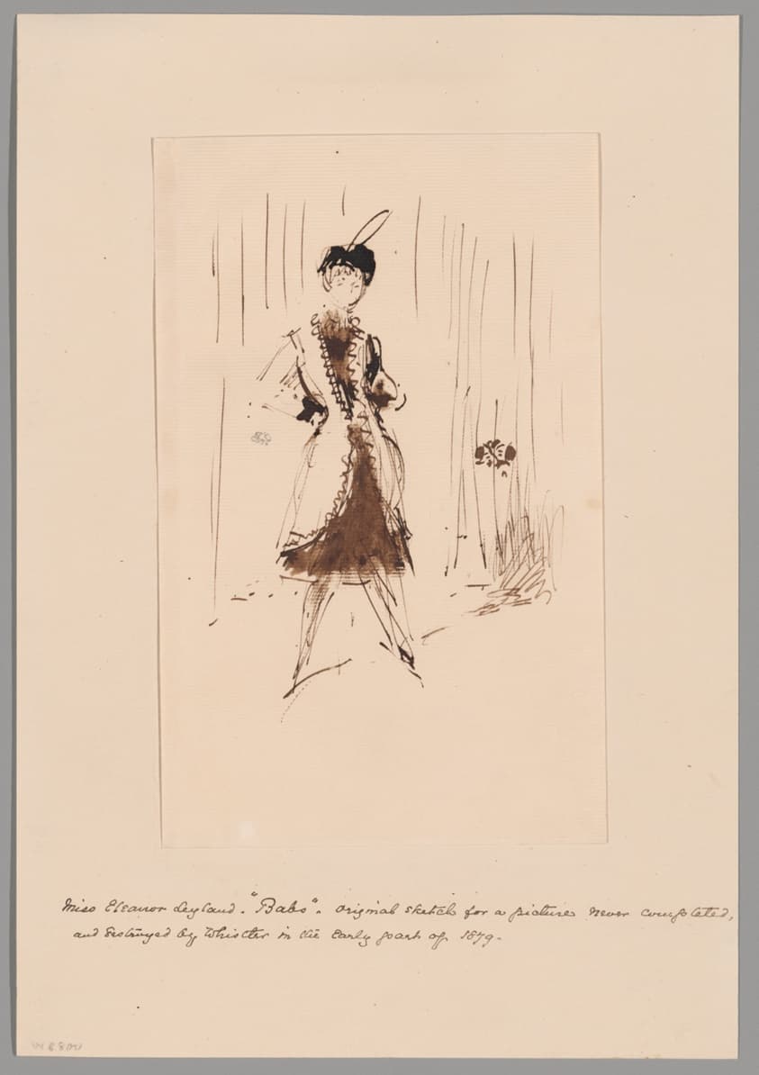 Study for "The Blue Girl: Portrait of Miss Elinor Leyland" — James McNeill Whistler