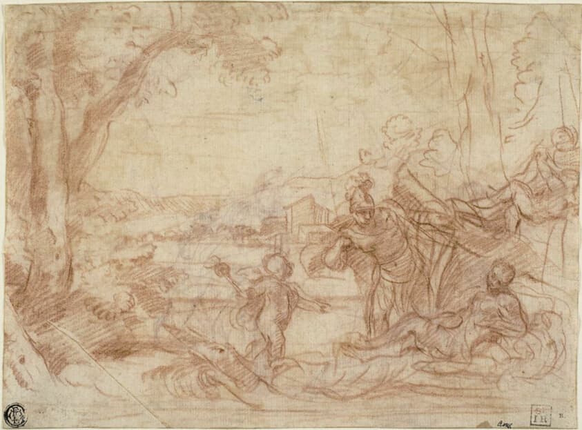 Mars and Venus (recto and verso) — Guillaume Courtois
