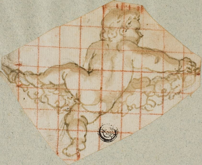 Putto with Garland — Andrea Lilio