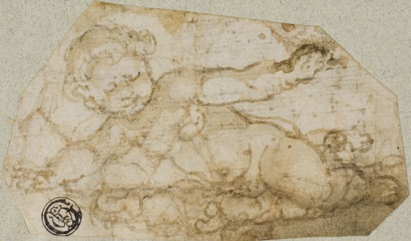 Putto with Garland — Andrea Lilio