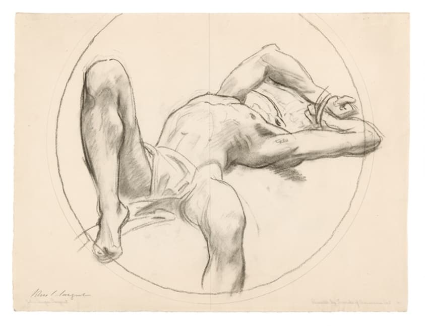 Bound Man (recto); Sketch of Bound Man (verso) — John Singer Sargent