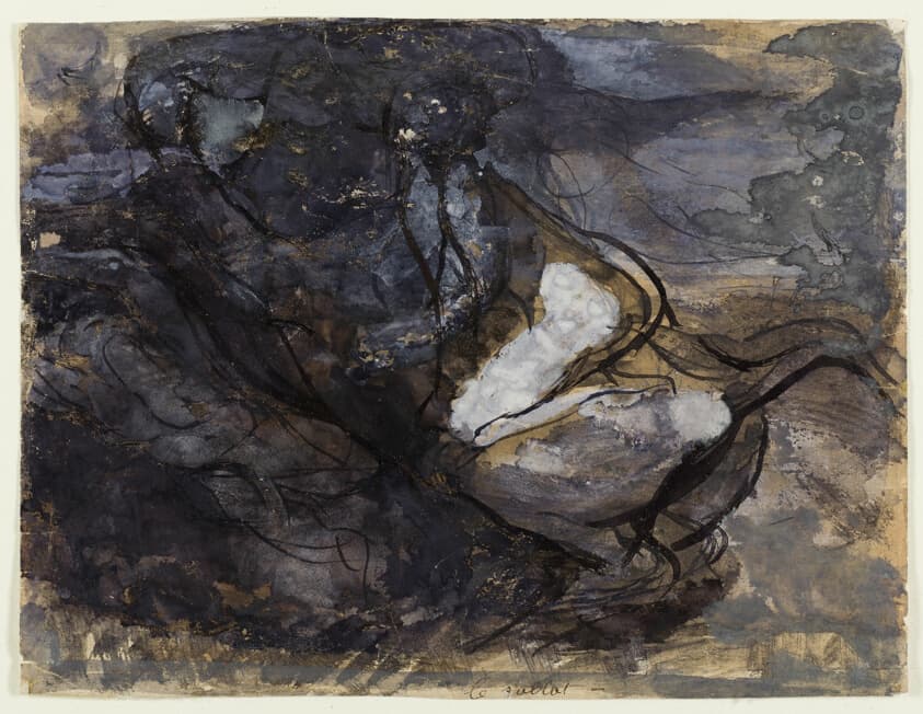 The Witches' Sabbath (recto); Sketches of Centaurs (verso) — Auguste Rodin