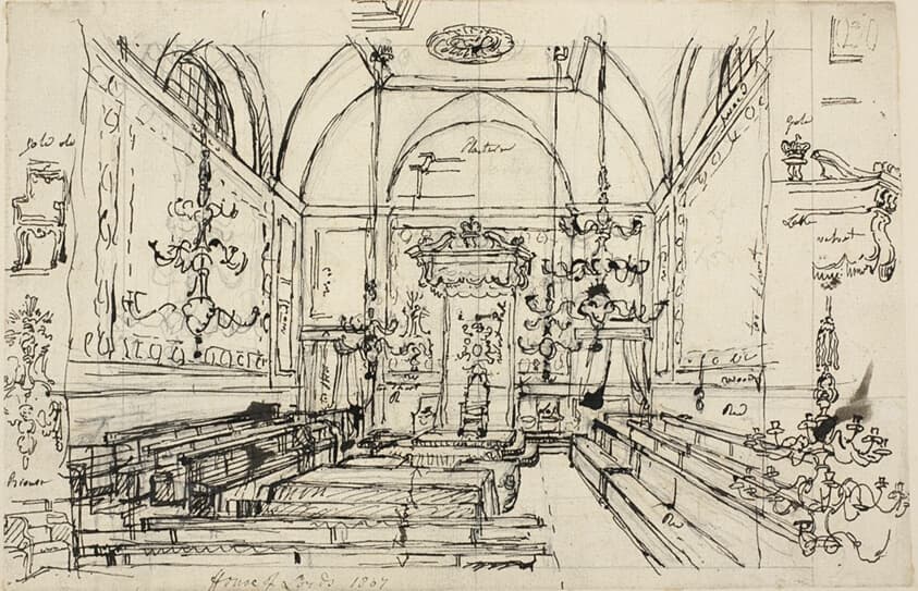 Study for the House of Lords — Augustus Charles Pugin