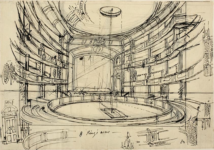 Study for King's Circus — Augustus Charles Pugin