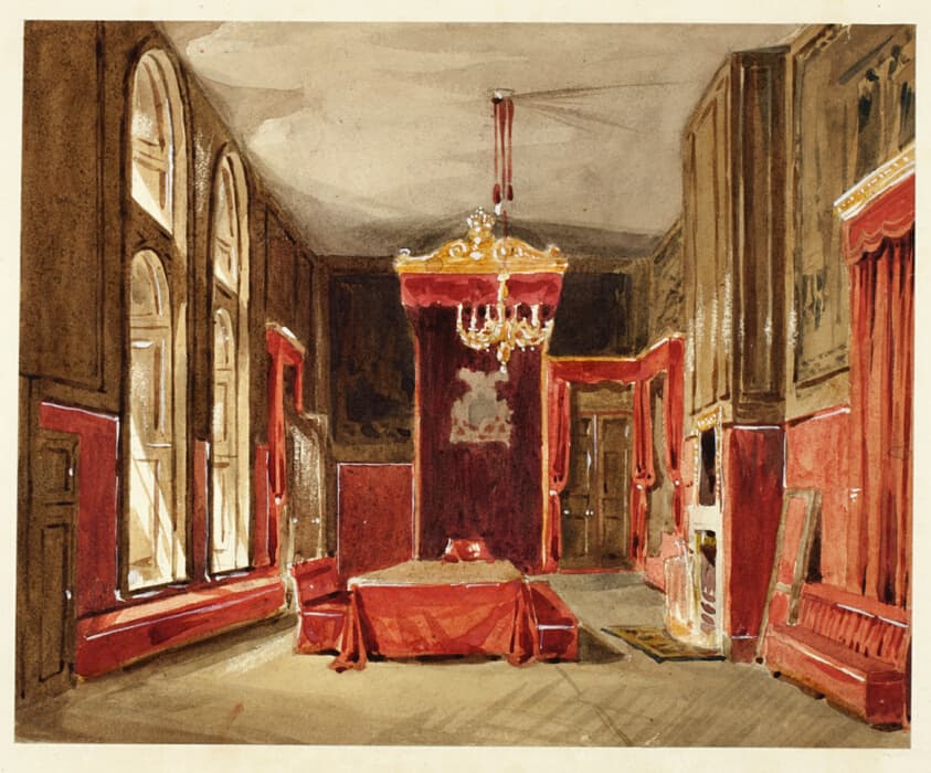 Study for Drawing Room, St. James, from Microcosm of London — Augustus Charles Pugin