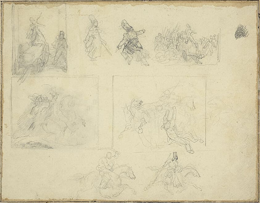Sketches for Military Compositions — Jean Louis André Théodore Géricault