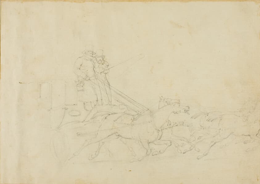 Coach Drawn by Four Galloping Horses — Jean Louis André Théodore Géricault