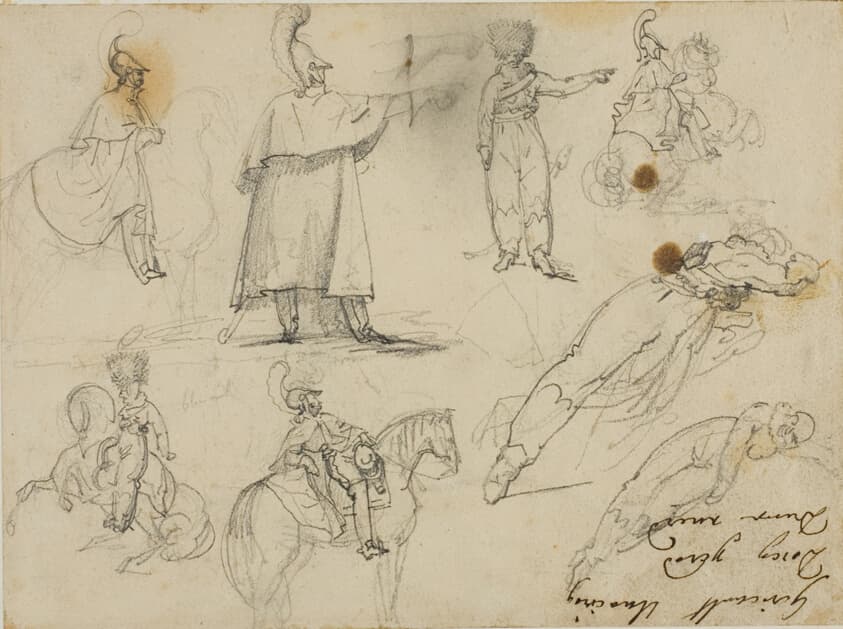 Sketches of Soldiers and Horses — Jean Louis André Théodore Géricault