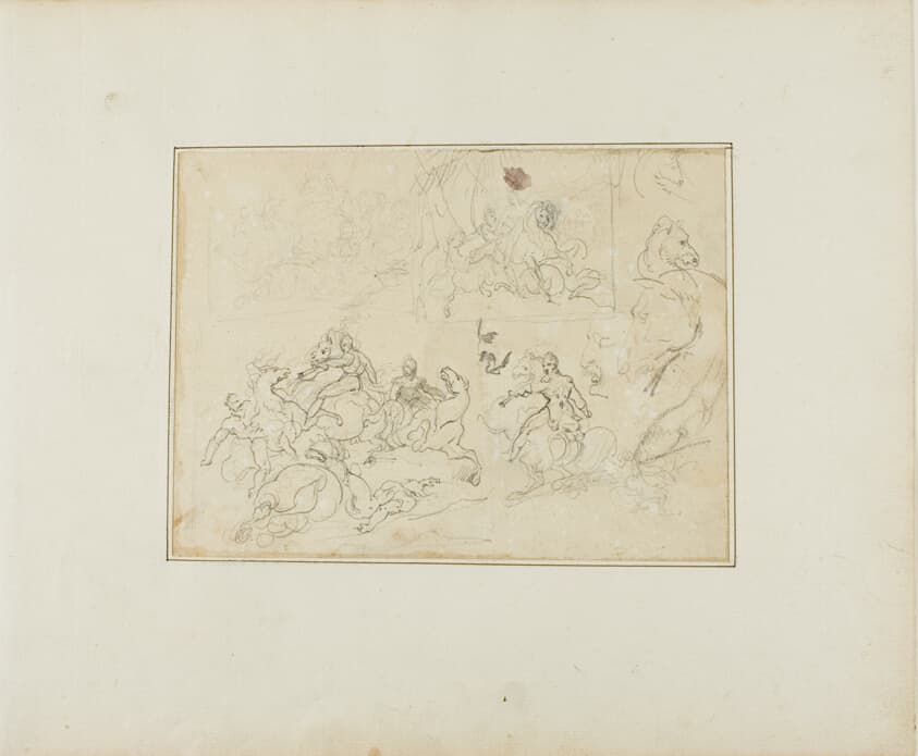 Sketches of a Cavalry Battle — Jean Louis André Théodore Géricault