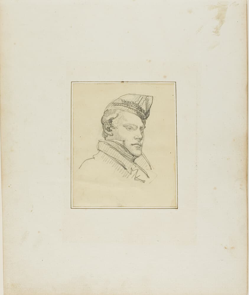 Portrait of a Young Man Wearing a Military Cap — Jean Louis André Théodore Géricault