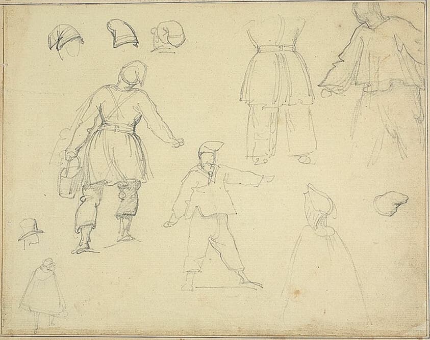 Sketches: Stable Boy Carrying a Bucket — Jean Louis André Théodore Géricault