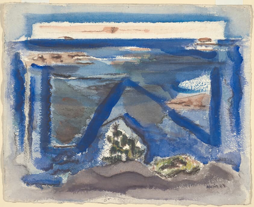 Blue Sea (recto); Sheet of Sketches (verso) — John Marin