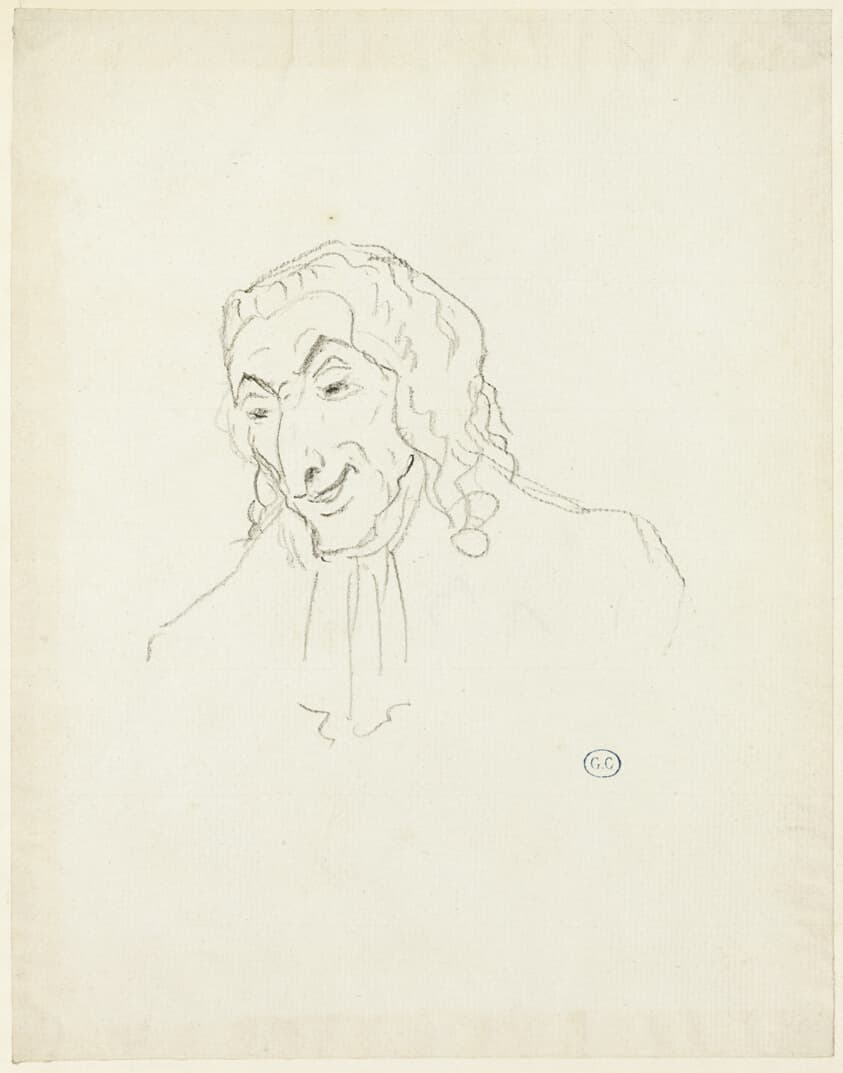 Bust of a Man with a Jabot — Jacques-Louis David