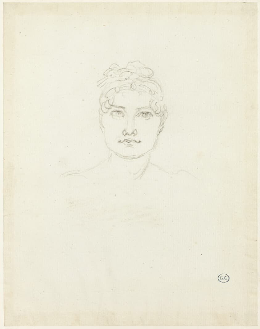 Sketch of a Woman's Head — Jacques-Louis David