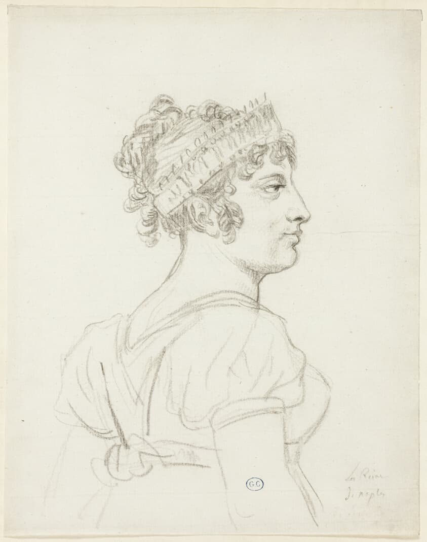 Bust of Caroline Bonaparte, Princess Murat, Queen of Naples — Jacques-Louis David