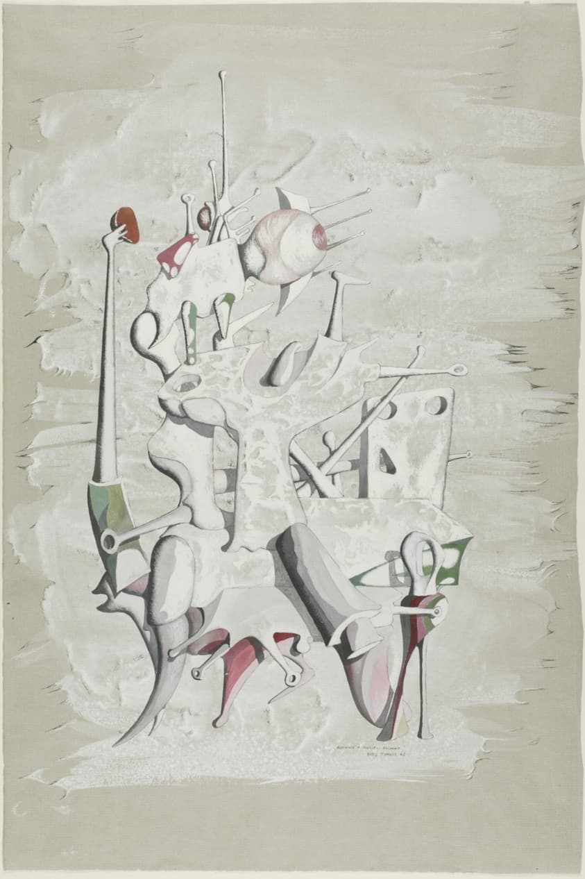 Homage to Marcel Duchamp (recto); Construction (verso) — Yves Tanguy
