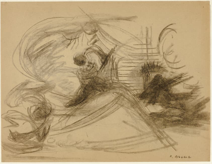 Study for Excavation (recto); Sheet of Sketches (verso) — Peter Blume
