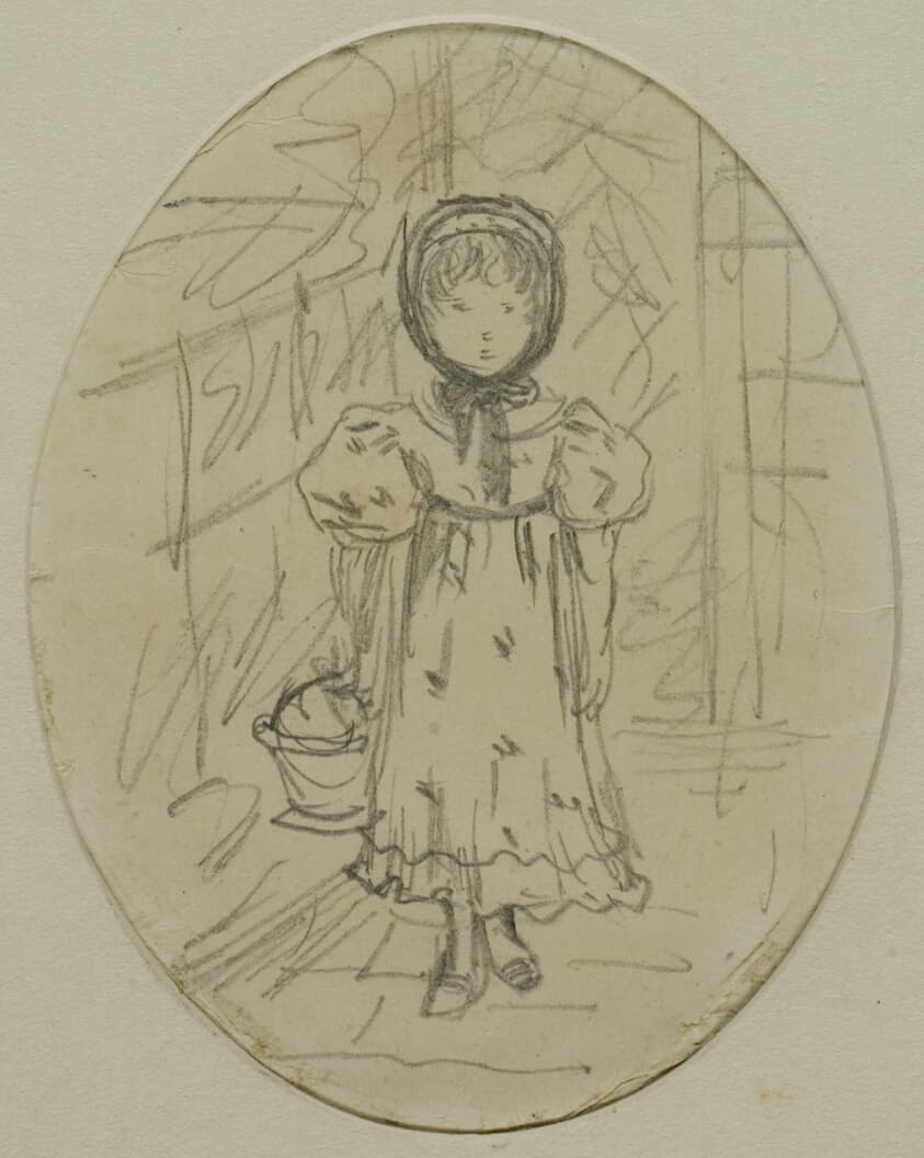 Little Girl in a Garden — Kate Greenaway