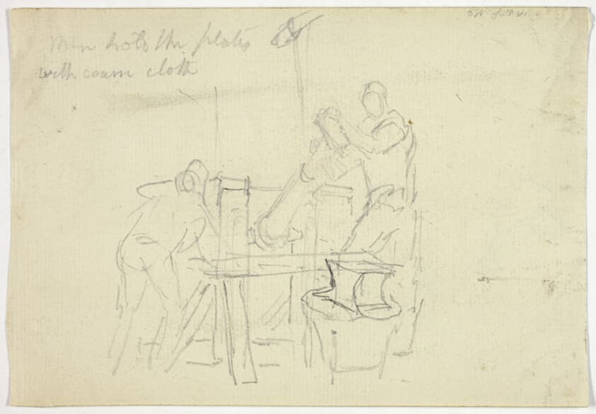 Two Men Working at a Machine — William Henry Pyne