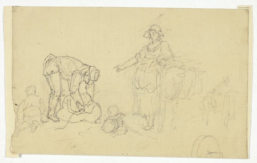 Peasants with Pack Animal — William Henry Pyne