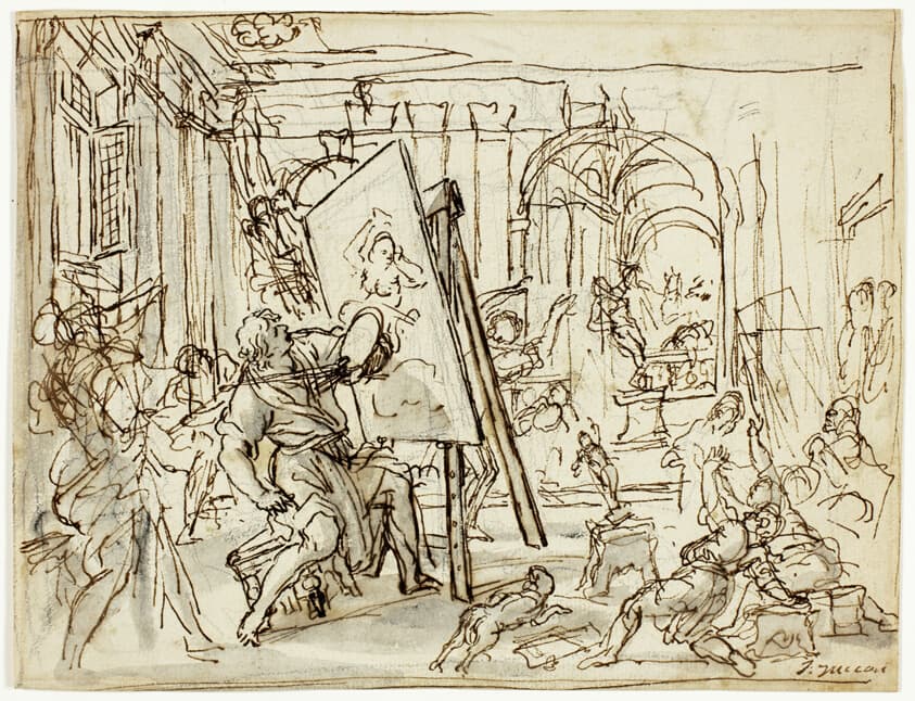 Earthquake in an Artist's Studio — Pietro da Cortona