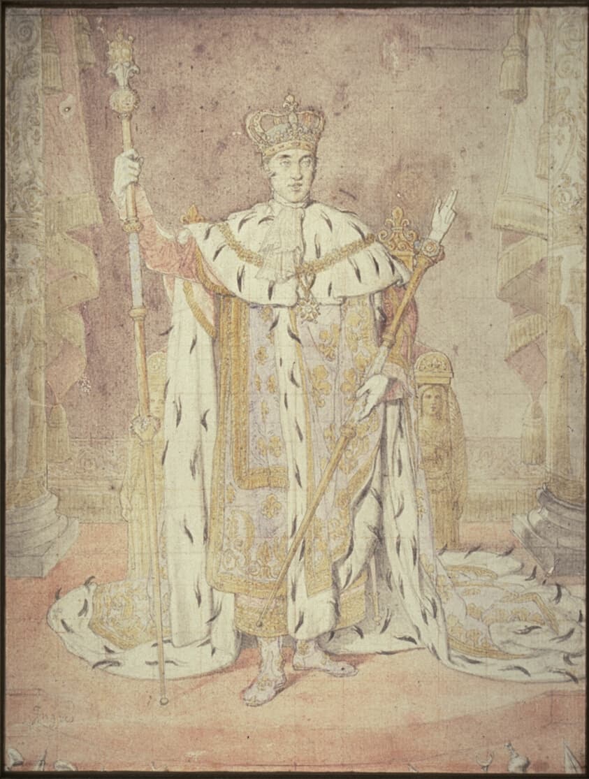 Charles X in his Coronation Robes — Jean–Auguste–Dominique Ingres