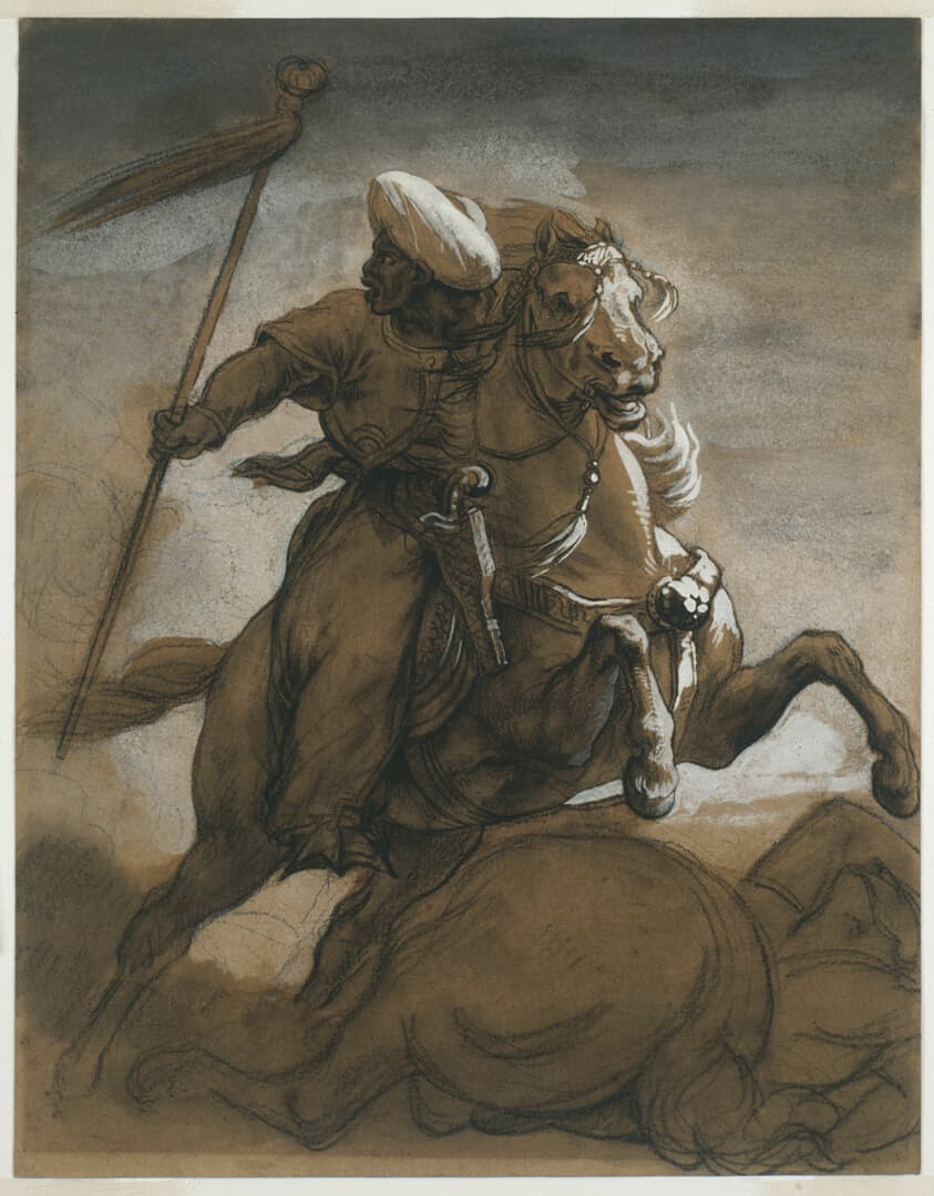 Turkish Cavalier in Combat — Jean Louis André Théodore Géricault